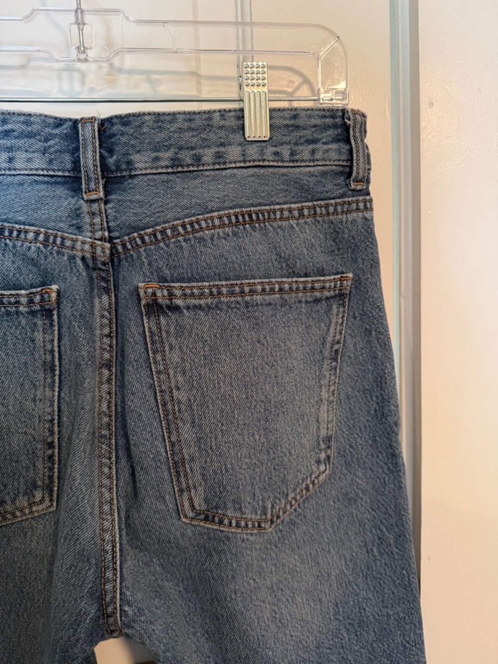 Mango Denim Bermuda Shorts with Frayed Hem - Picture 6 of 12